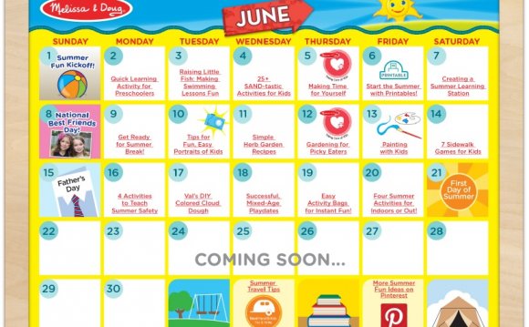 Summer Calendar June Week 3