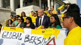 Protesters gather for the Bersih 4 rally in Mongolia. – Global Bersih Twitter pic, August 29, 2015.