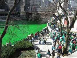 St Patrick's Day Chicago green river