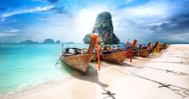 Thai boats on the beach