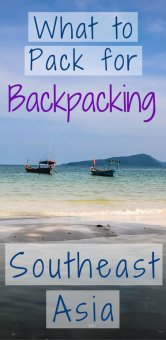 What to pack for backpacking in Southeast Asia
